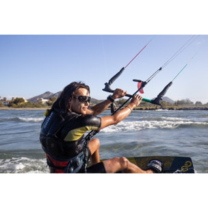 Gafas de deportes acuáticos OCEAN CHAMELEON - Negro mate / Ahumada con plaquetas puntas y espuma negras con correa negra