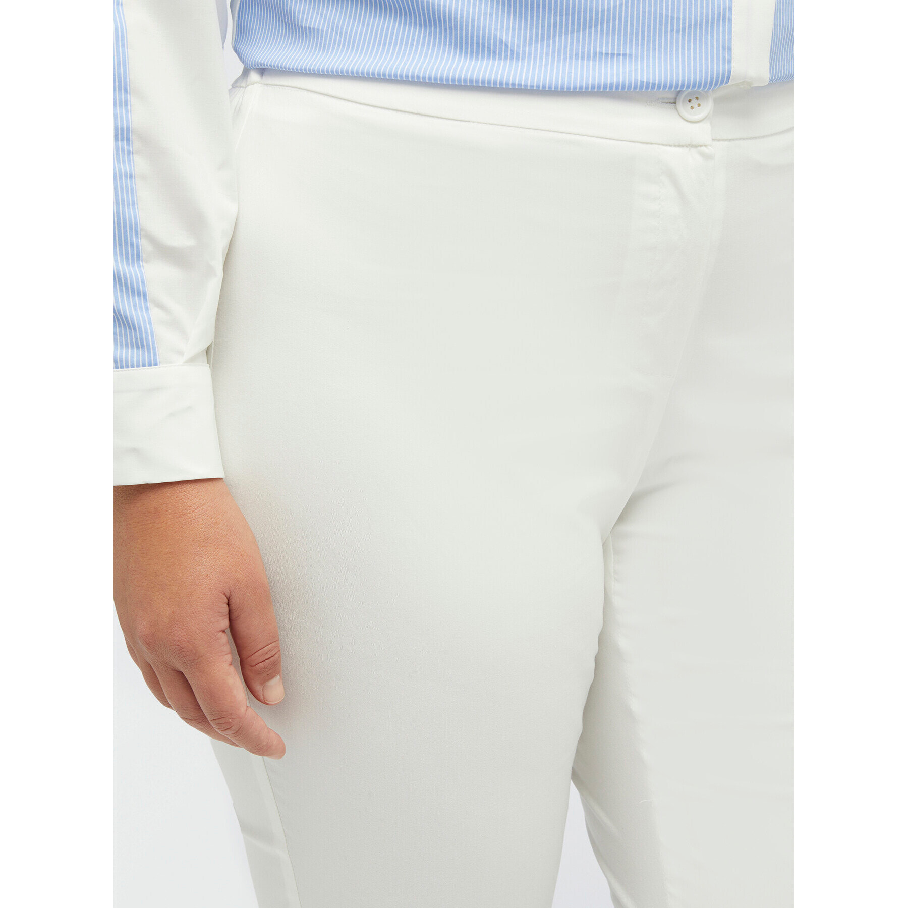 Fiorella Rubino - Pantalón Capri de tejido elástico - Blanco