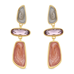 Pendientes Wiso acabado oro amarillo 18k