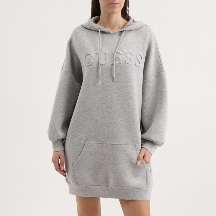 Robe Cindra - style sweat - logo - gris mélangé
