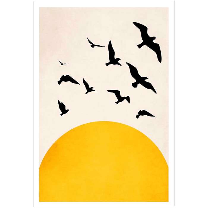 Affiche dessin ""ailes au soleil"" Affiche seule