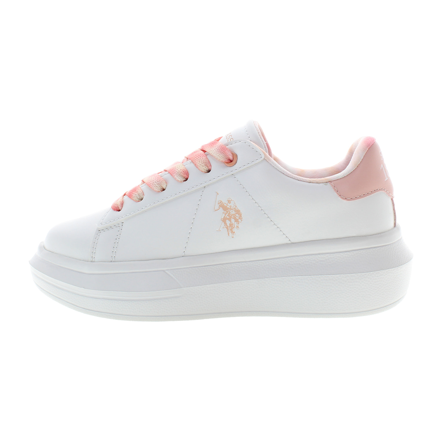 Sneakers U.S. Polo Assn White-Peach