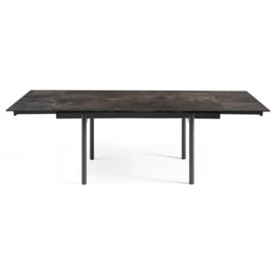 Table extensible en céramique finition iron L160/240cm pieds métal - UNIK