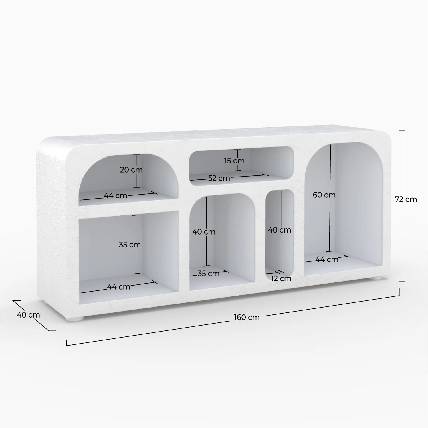 Buffet en béton blanc cassé - Fira