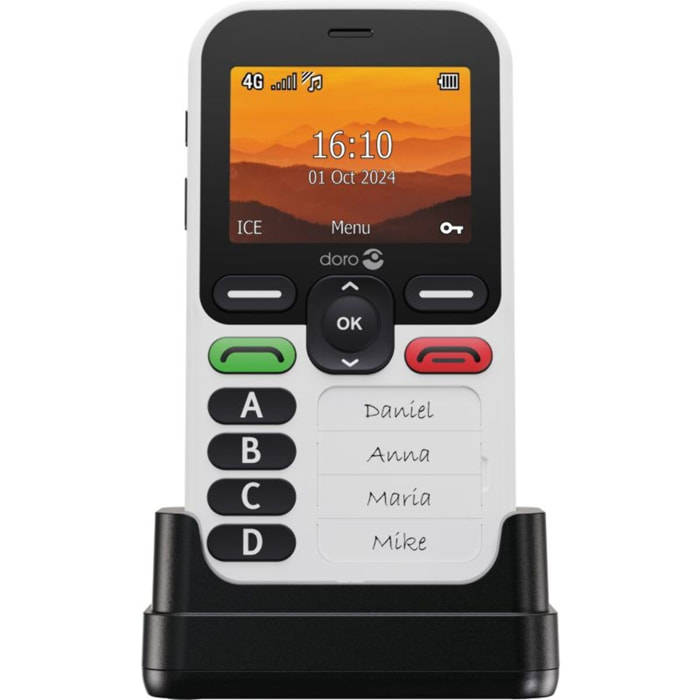 Téléphone portable DORO Leva X10 Blanc/Noir