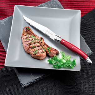 Tradition - Bloc 6 couteaux steak Rouge