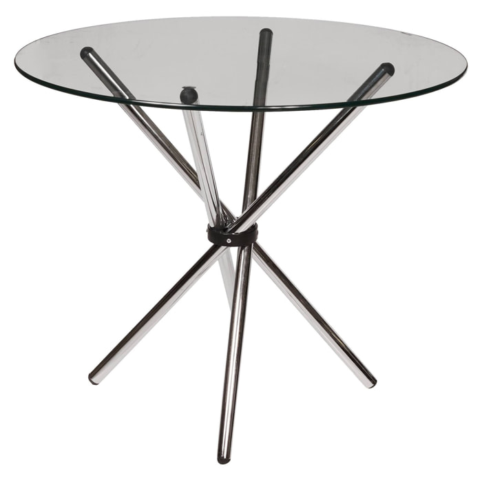 Tavolo rotondo, 90 x 90 x 75, Trasparente