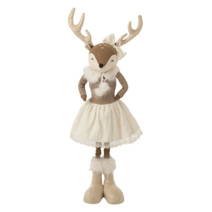 J-Line Élan télescopique et femme - polyester - beige - small