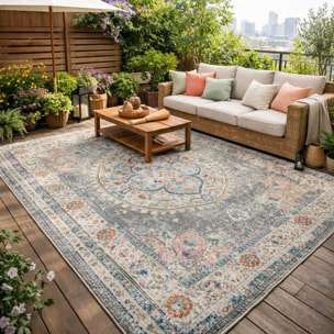 Tapis extérieur tissé kilim rectangle TEGO