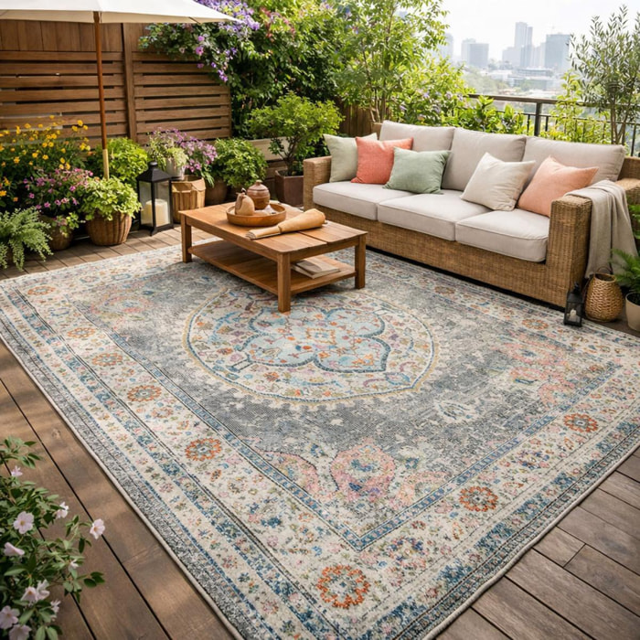 Tapis extérieur tissé kilim rectangle TEGO