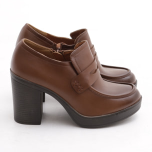 TRONCHETTO MOCASSINO TACCO MARRONE