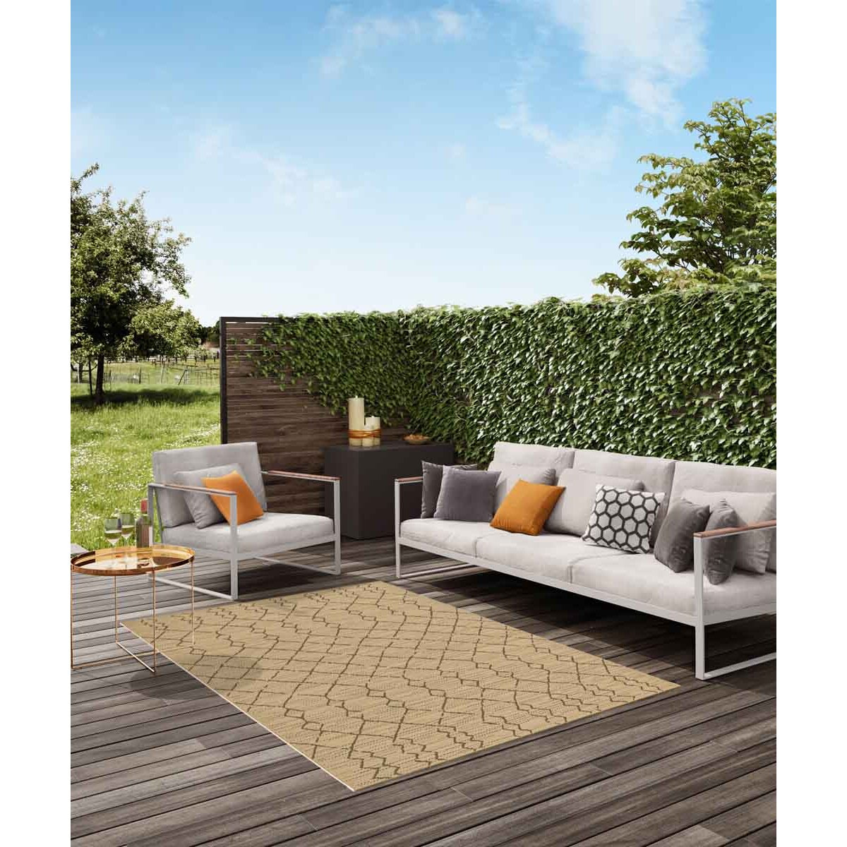Tappeto Indoor Outdoor Beige