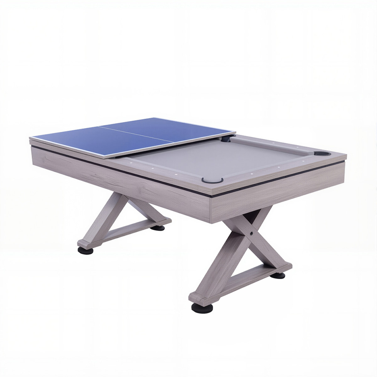 Table multi-jeux ping-pong et billard en bois gris ARIZONA