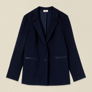 Oltre - Blazer in jersey scuba - Blu