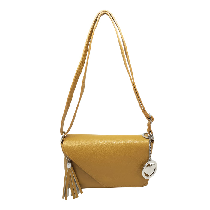 Chicca Borse Tracollina Donna in Pelle Senape