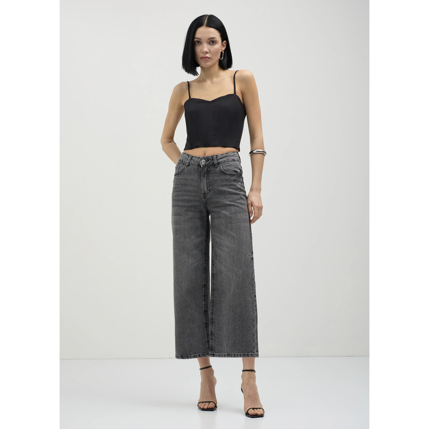 Jeans crop wide leg