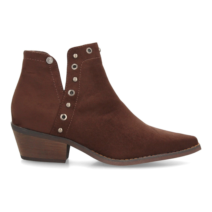Botines cowboy mujer con detalles metálicos