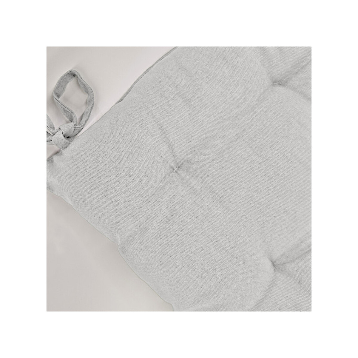 Coussin / Galette de chaise 38 x 38 cm en coton avec nouettes - KALA