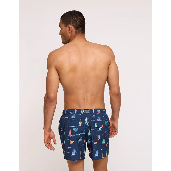 Bañador Estampado Azul Marino - Laumi