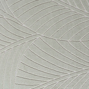NOVA - Tapis intérieur/extérieur rond vert à motif feuilles
