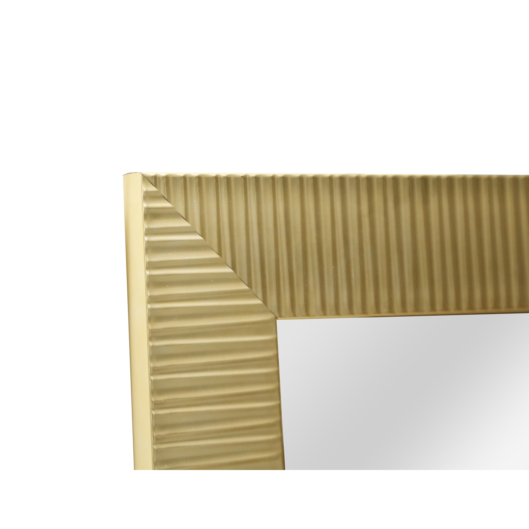 Espejo rectangular Parallel poliestireno dorado 143x63x2 cm