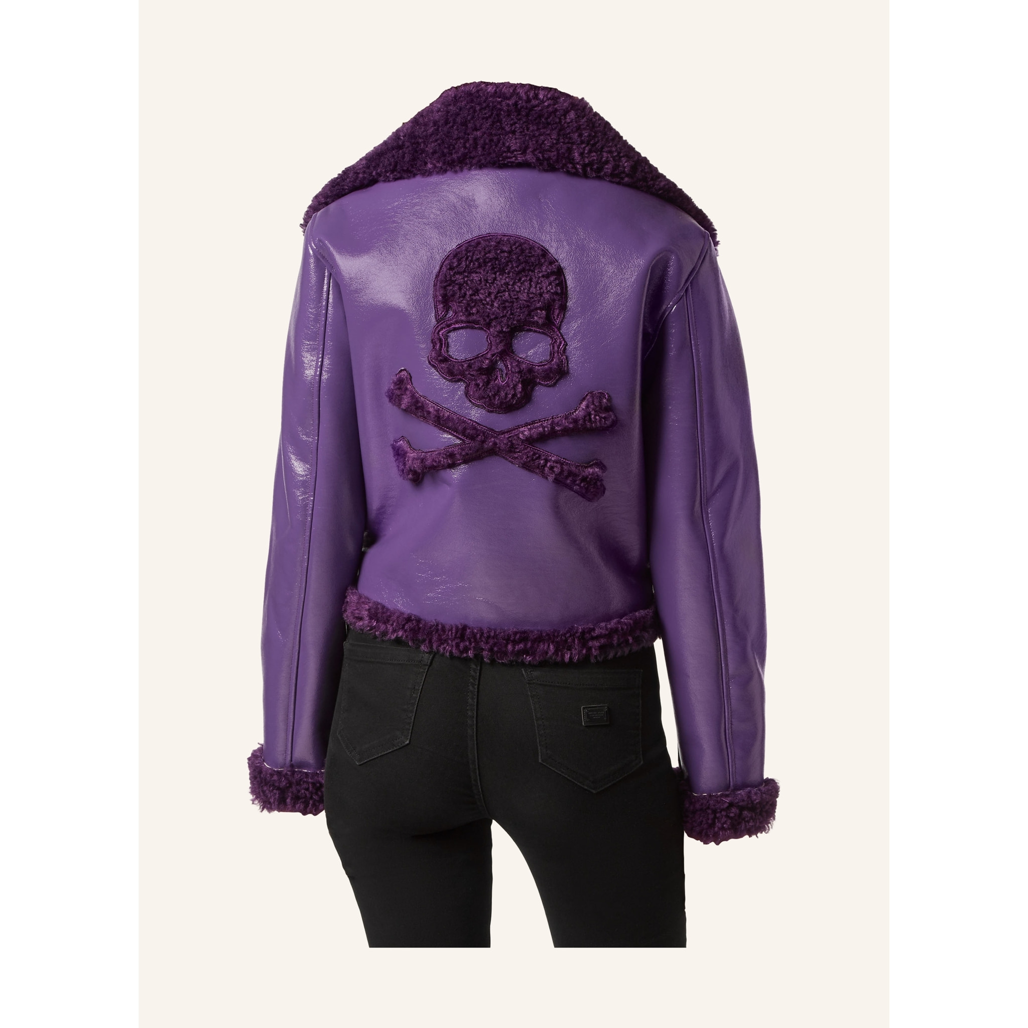 PHILIPP PLEIN Biker Jacket SKULL&BONES