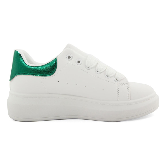 Sneakers Donna colore Verde-Altezza tacco:3,5cm