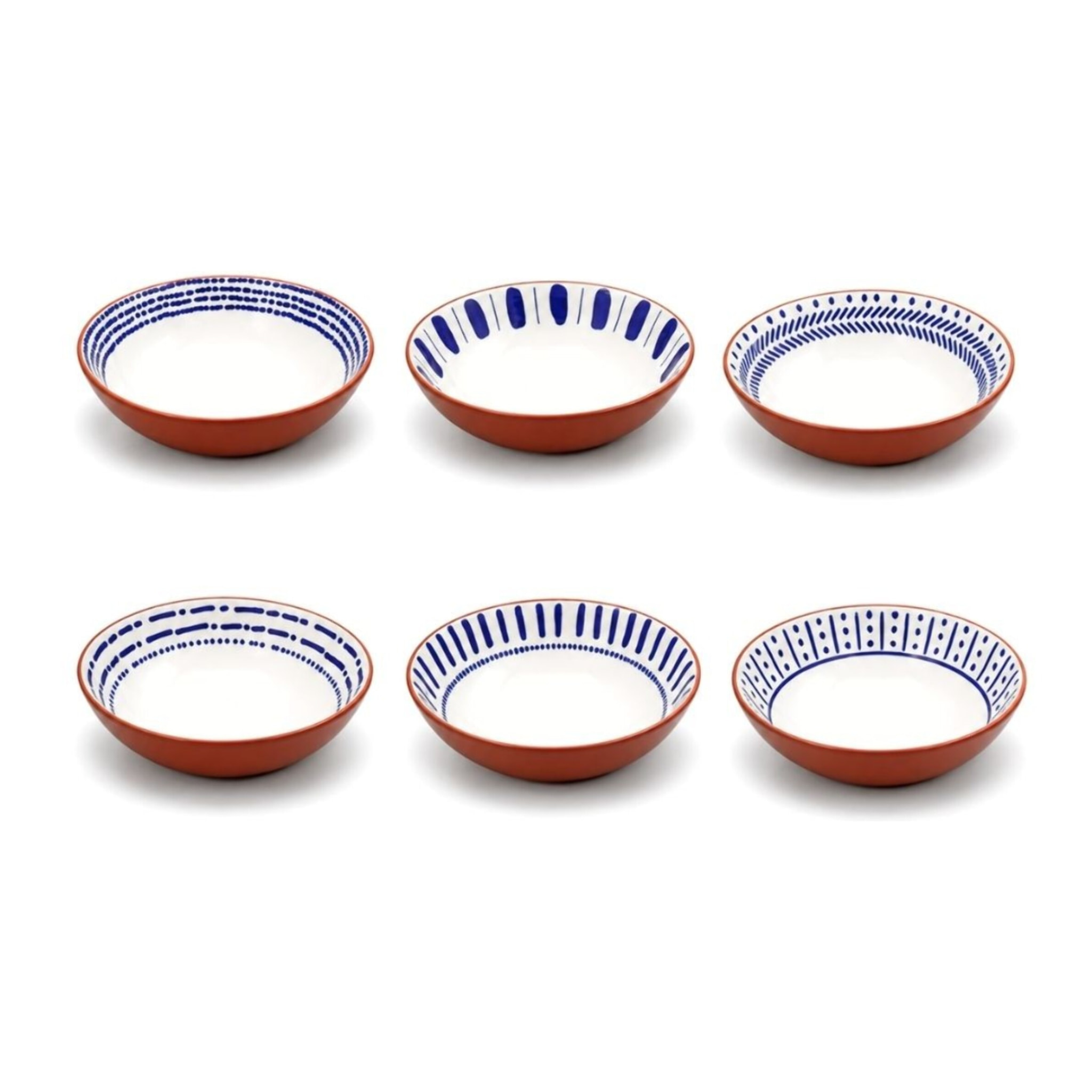 Lot de 6 assiettes creuses, SANTORIN