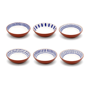 Lot de 6 assiettes creuses, SANTORIN