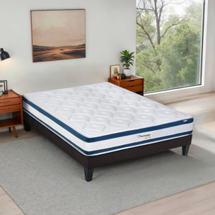 Matelas Chenonceau, Soutien Ferme, 26 cm, Mémoire de Forme & Mousse Haute Densité, Fabrication Française, Déhoussable