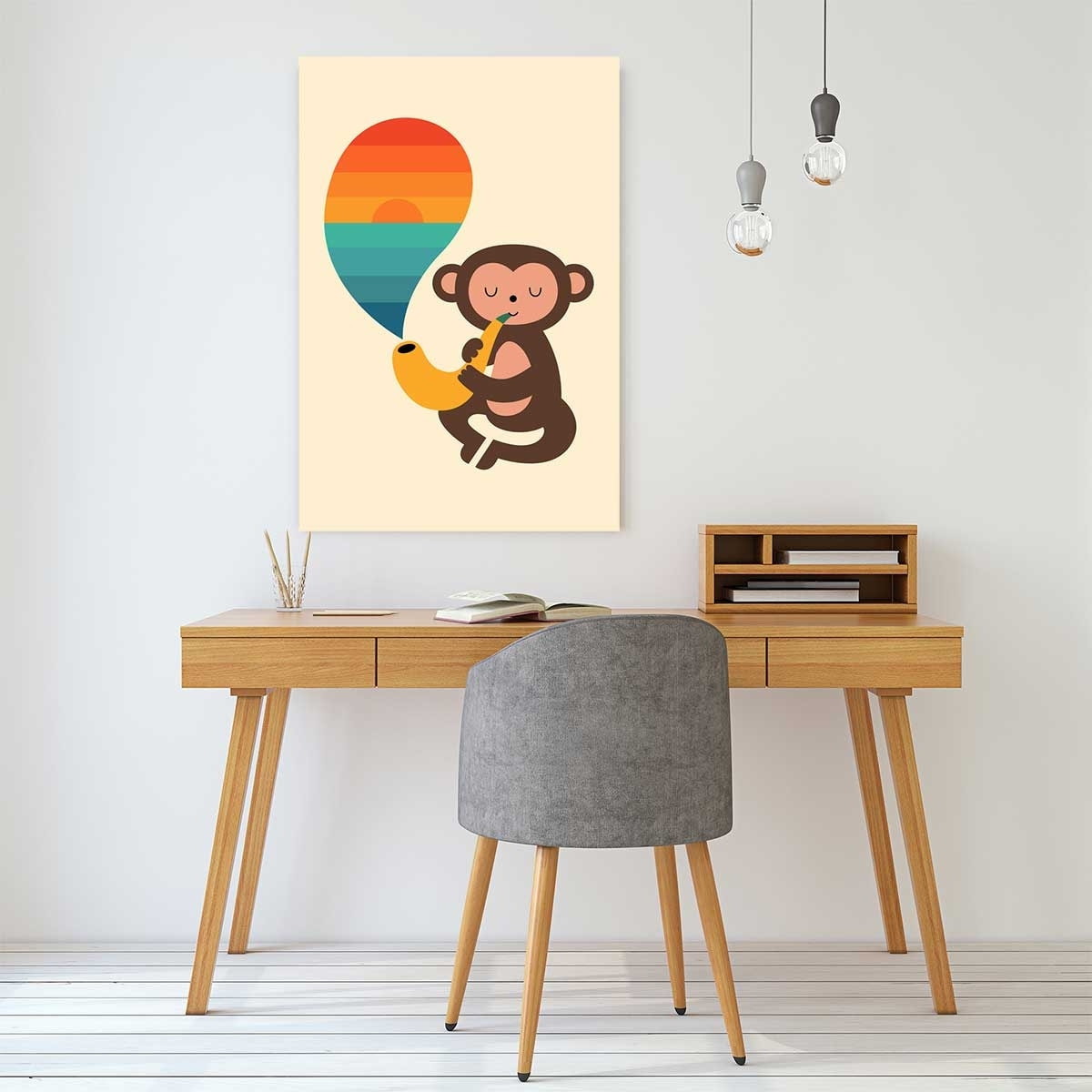 Tableau monkey banana Toile imprimée