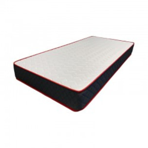 Lit coffre sommier relevable gris + Matelas Memoire de Forme | Modele Venise Simili Cuir | Grande capacite de stockage