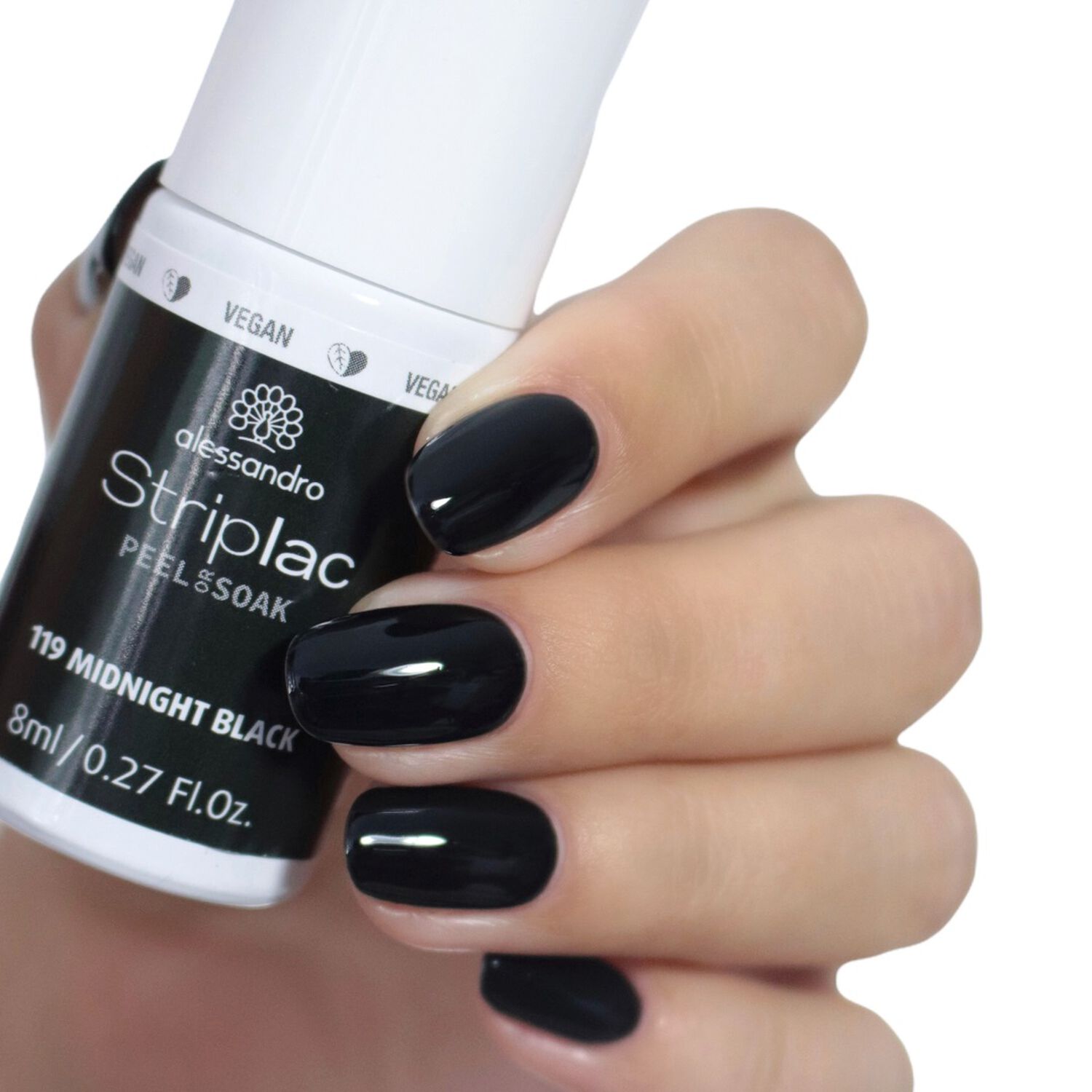 Striplac Peel or Soak - Vernis Semi-permanent - 119 Midnight Black 8 ml