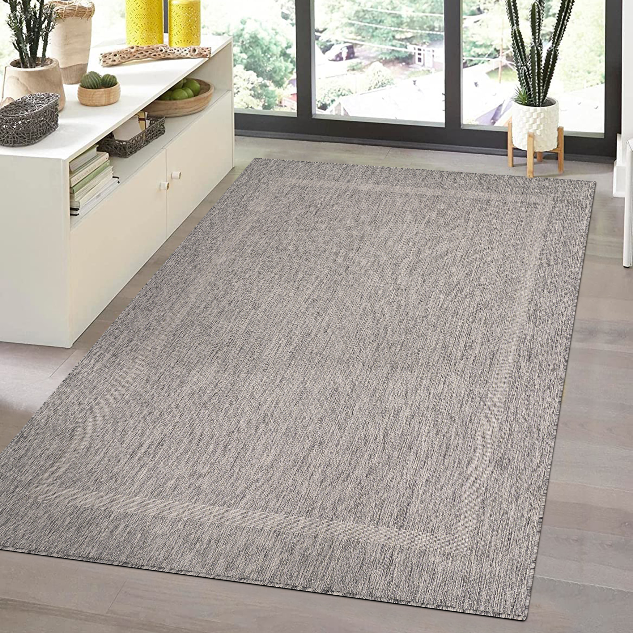 FARO - Tapis intérieur extérieur à motif Gris