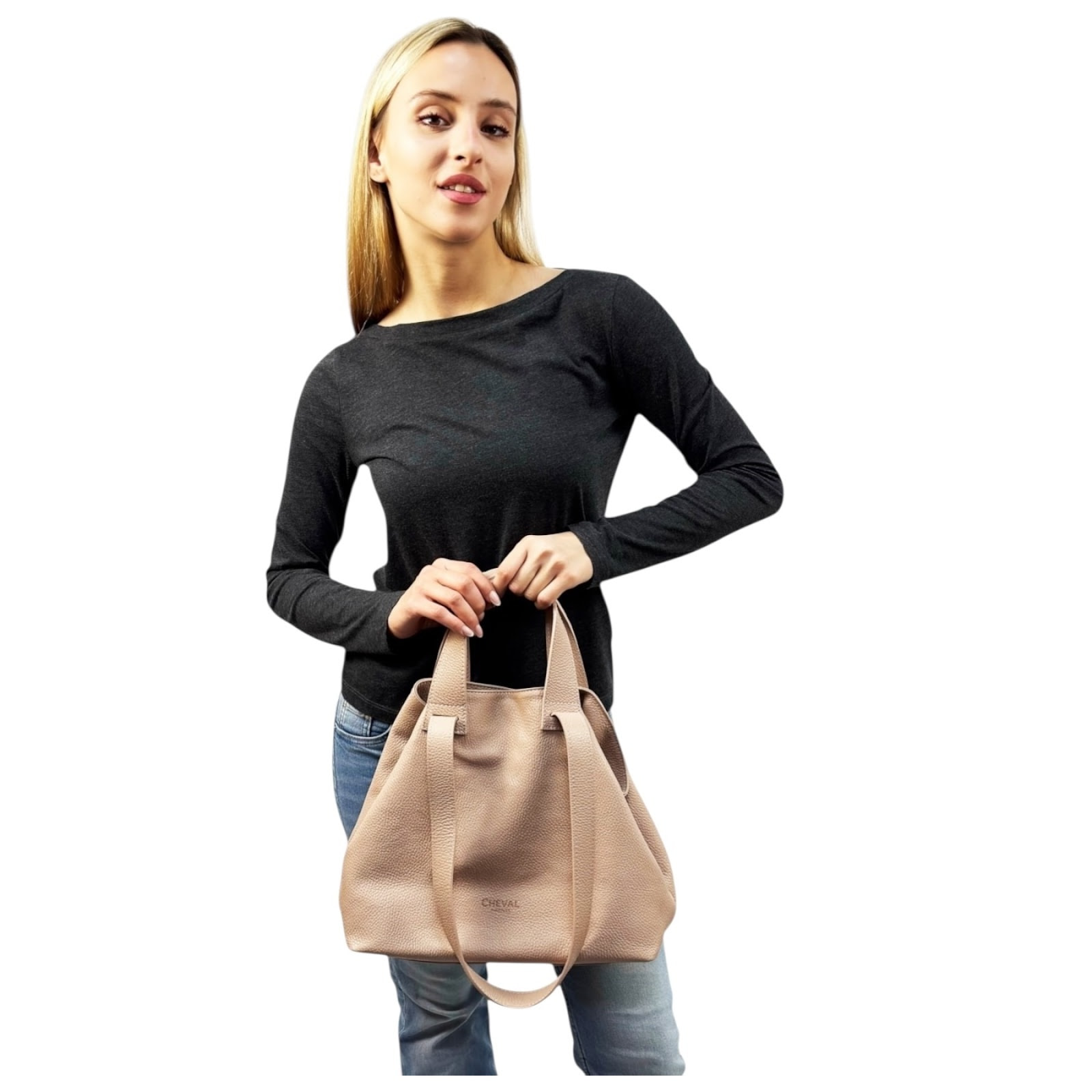 Bolso de Mano Cheval Firenze Felis Rosa Empolvado