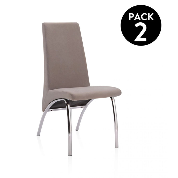 Pack 2 sillas de comedor Lise Tex Marengo