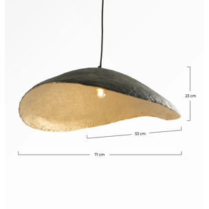 Suspension en papier et fil noir 71 cm - Milano