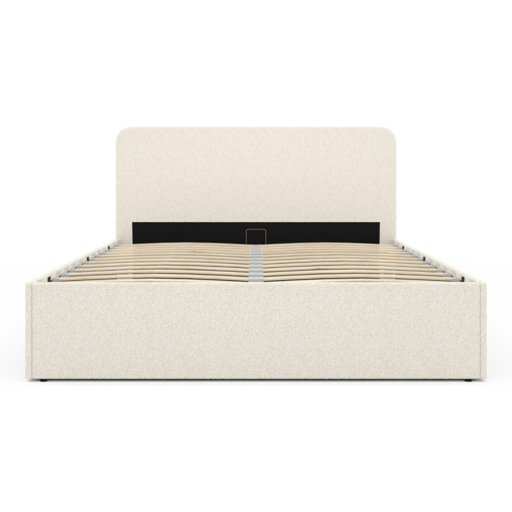 Lit coffre Louise - Blanc bouclette