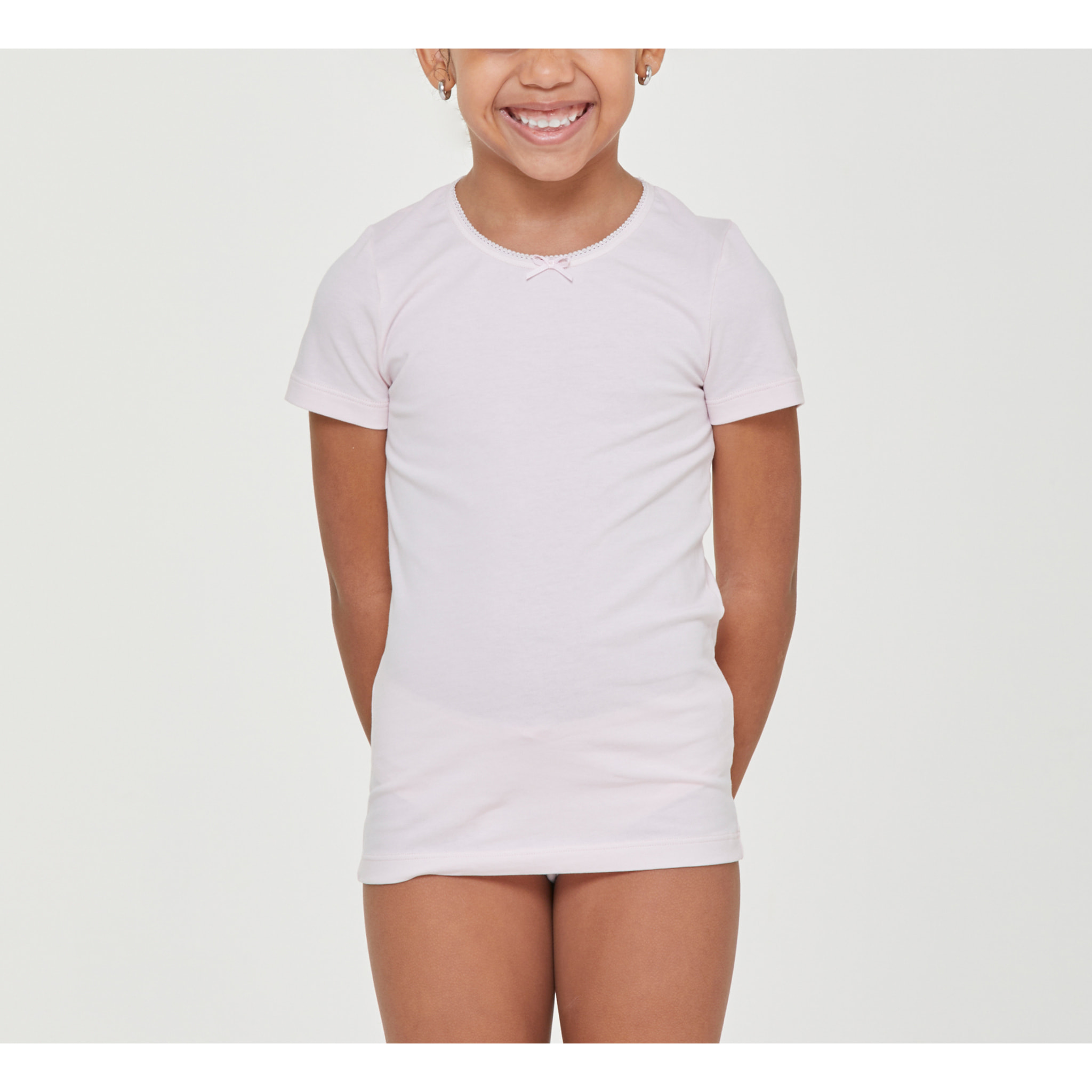 T-shirt girocollo bimba in cotone organico