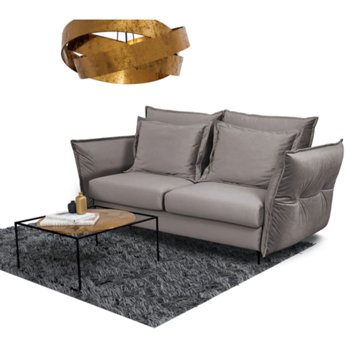 Canapé Velours droit Verduro - 4 Places