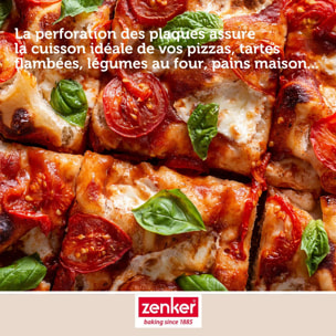 Lot de 2 plaques à pâtisserie perforées en aluminium Zenker Special Cooking