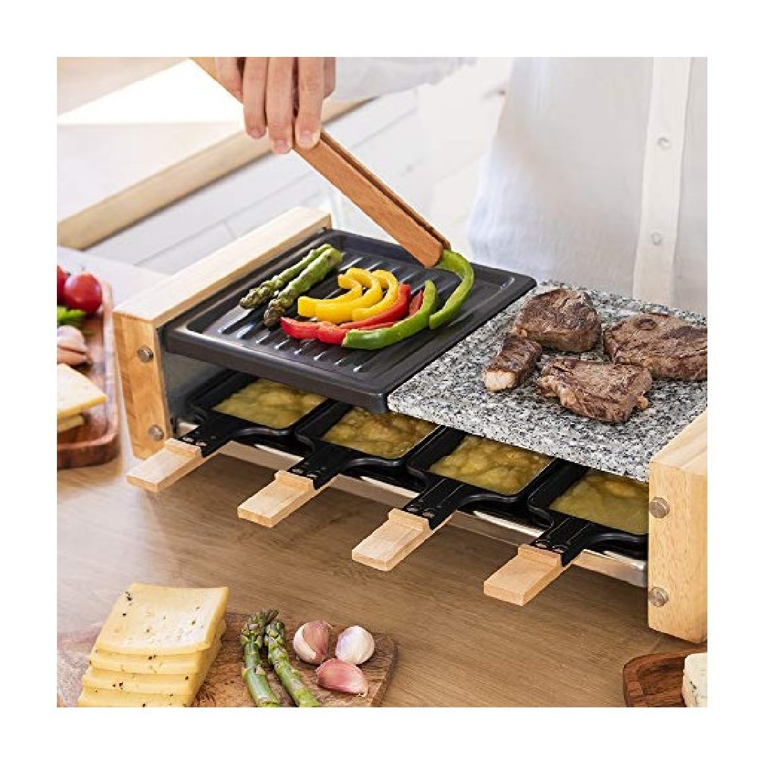 Cecotec Raclette Raclette Cheese&Grill 8400 Wood Mixgrill