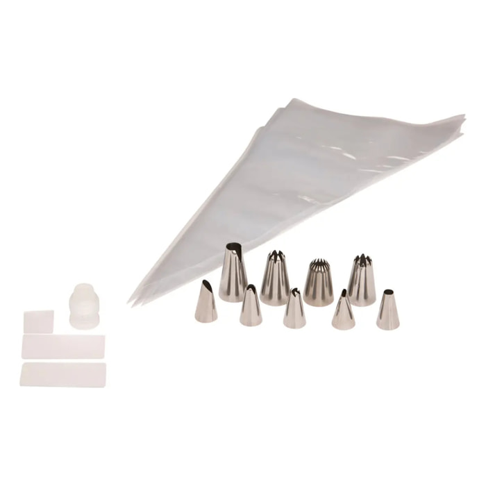 Lot de 30 poches à douille triangulaire transparent