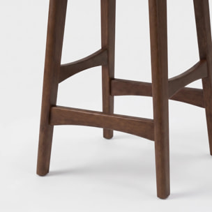 Lot de 2 tabourets pour îlot central 63 cm en bois foncé - Jude
