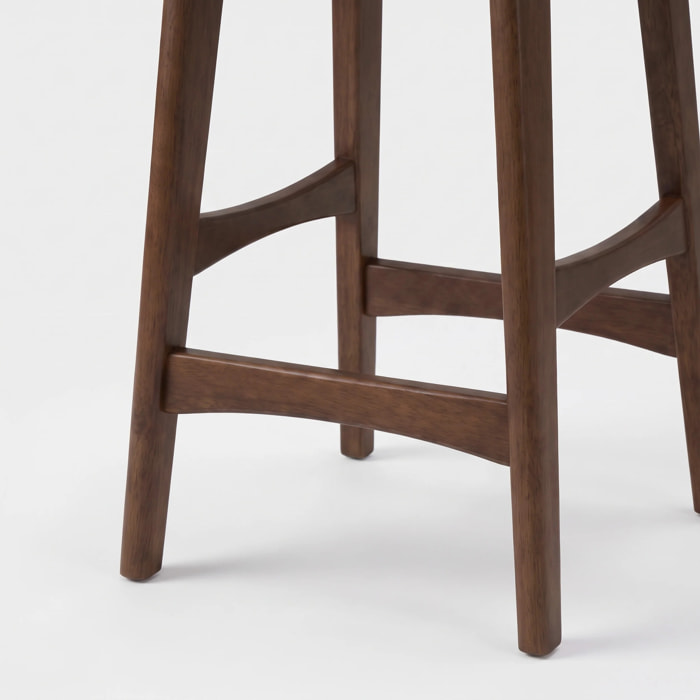 Lot de 2 tabourets pour îlot central 63 cm en bois foncé - Jude