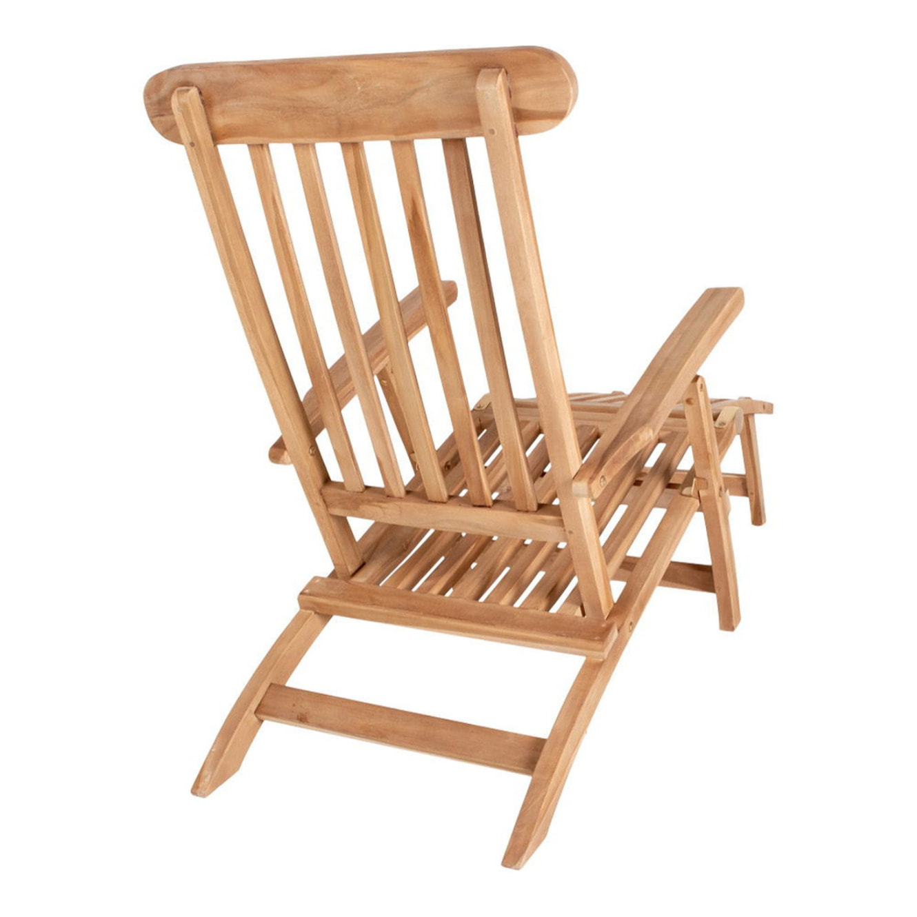 Sdraio da giardino Arrecife in teak naturale con schienale regolabile