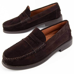 Mocasín De Piel - Marron