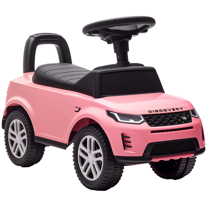 Coche Correpasillos con Licencia de Land Rover, Correpasillos para Niños de 18-36 Meses con Almacenaje, Volante, Bocina, Sonidos de Motor, 65,5x28x42 cm, Rosa