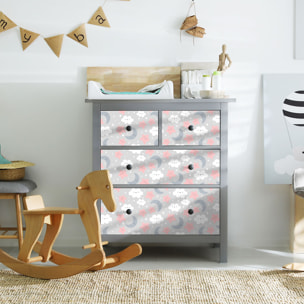 Rouleau revêtement adhésif vinyle au mètre - Sticker lavable Cuisine Meuble Armoire Porte - NUAGES ET CIEL ÉTOILÉ