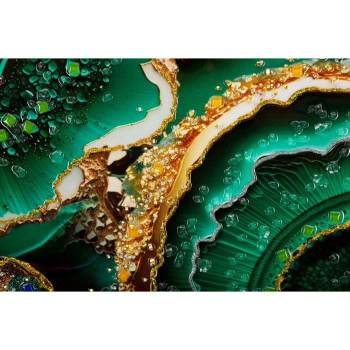 DIPINTO SU TELA LACCATO SMERALDY -A- C/CORNICE CM 82X4X62